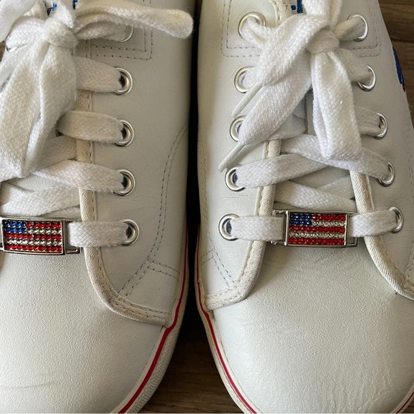 VTG Y2K Skechers Somethin Else Platform Mules Slip On USA FLAG RARE size 8.5 - Picture 6 of 9